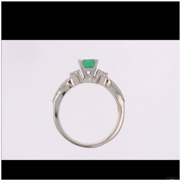 14k Dana Augustine Emerald Cut Emerald & Diamond Ring ☘️ - Picture 13 of 14